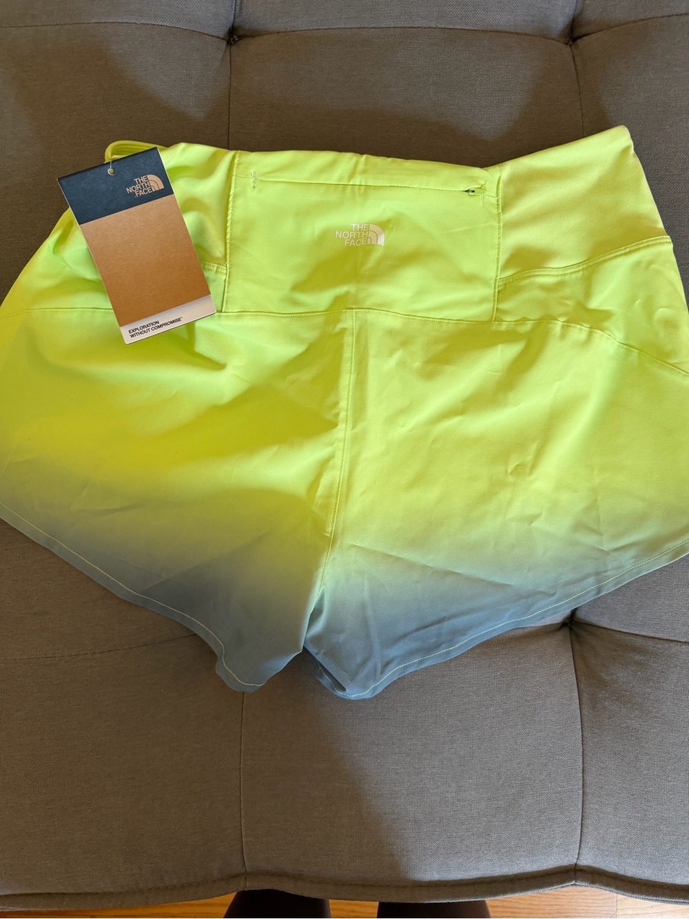 The North Face Women’s Neon Yellow to Teal Ombre Bike Shorts